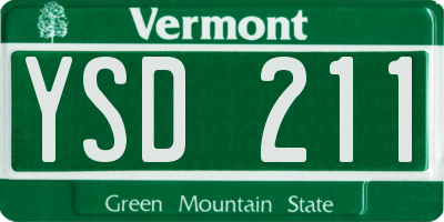 VT license plate YSD211