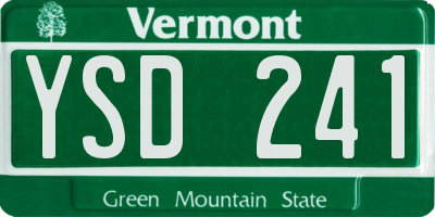 VT license plate YSD241