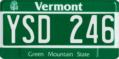 VT license plate YSD246