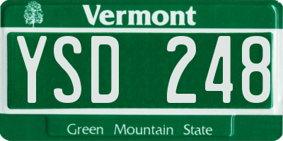 VT license plate YSD248