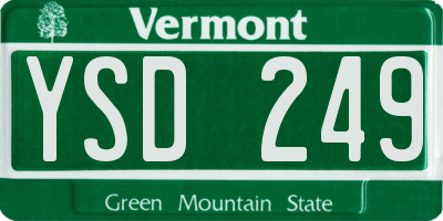 VT license plate YSD249