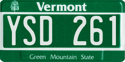 VT license plate YSD261
