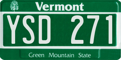 VT license plate YSD271