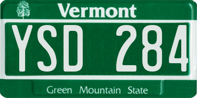 VT license plate YSD284