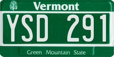 VT license plate YSD291