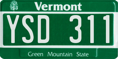 VT license plate YSD311