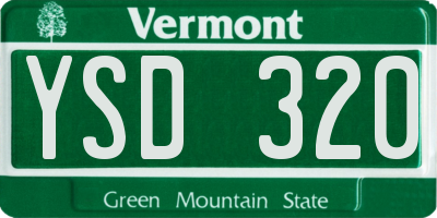 VT license plate YSD320