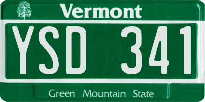 VT license plate YSD341