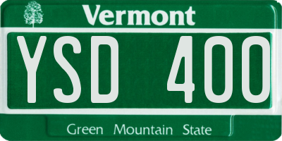 VT license plate YSD400