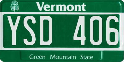 VT license plate YSD406