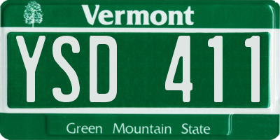 VT license plate YSD411