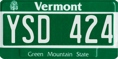 VT license plate YSD424