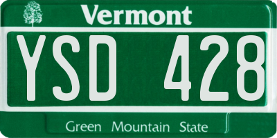 VT license plate YSD428