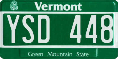 VT license plate YSD448