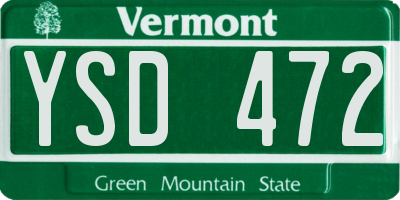 VT license plate YSD472