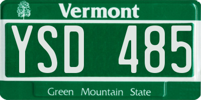 VT license plate YSD485