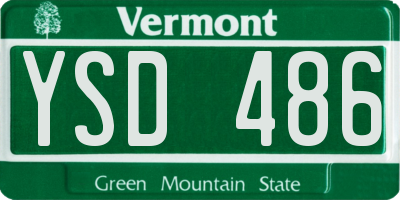 VT license plate YSD486
