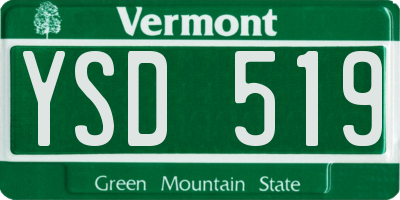VT license plate YSD519