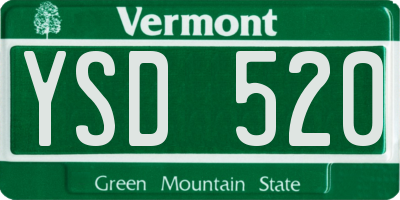 VT license plate YSD520