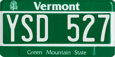 VT license plate YSD527