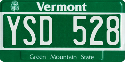 VT license plate YSD528
