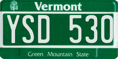 VT license plate YSD530