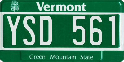 VT license plate YSD561