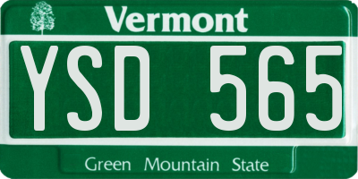 VT license plate YSD565