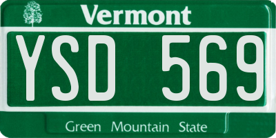 VT license plate YSD569