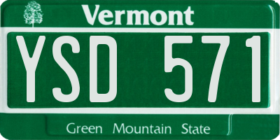 VT license plate YSD571