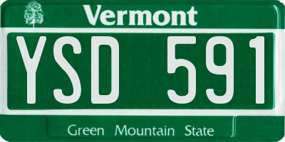 VT license plate YSD591