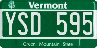 VT license plate YSD595