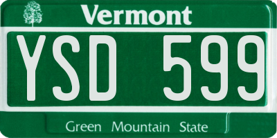 VT license plate YSD599