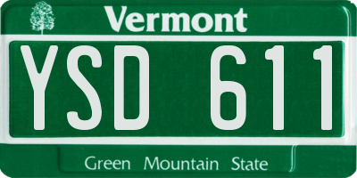 VT license plate YSD611
