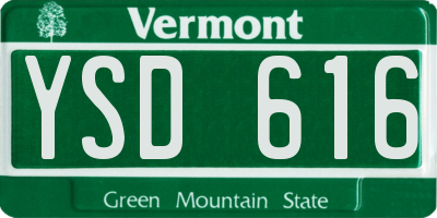 VT license plate YSD616