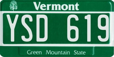 VT license plate YSD619