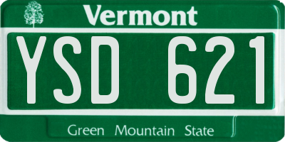 VT license plate YSD621