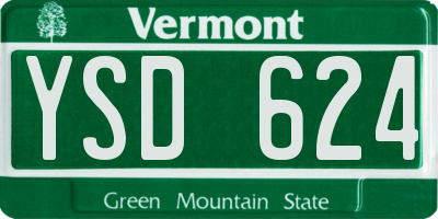 VT license plate YSD624