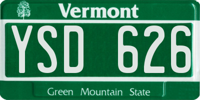 VT license plate YSD626