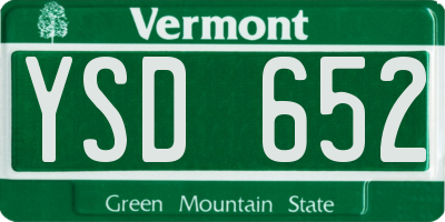 VT license plate YSD652