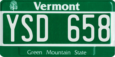 VT license plate YSD658