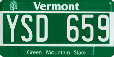 VT license plate YSD659