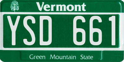 VT license plate YSD661