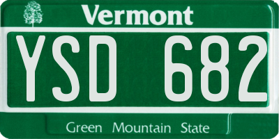 VT license plate YSD682