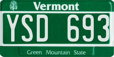 VT license plate YSD693