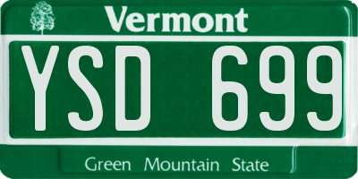 VT license plate YSD699