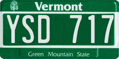 VT license plate YSD717