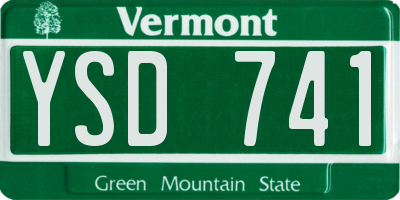 VT license plate YSD741