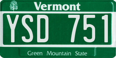 VT license plate YSD751