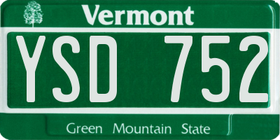 VT license plate YSD752